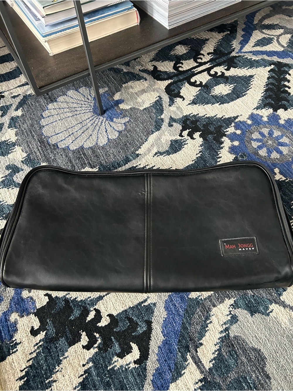 MAH JONGG MAVEN - Full set (tiles, racks w/ pushers, faux leather carrying case) - Picture 6 of 10